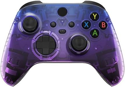 eXtremeRate Replacement Faceplate for Xbox Series X & S Controller - Personalize Your Control - Gradient Translucent Bluebell Front Housing Shell for Xbox Wireless Controller