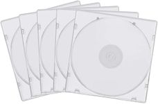 Lucky Monet 100 Pack 5.2mm CD Case Slim Single Super Clear PP Poly Plastic CD DVD R CDR Case Disc Storage Wallets with Outer Sleeve