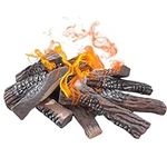 Grandhom Gas Fireplace Logs,10pcs L