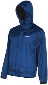 Grundéns Men’s Weather Watch Sport Fishing Jacket - Waterproof, Heavy Duty Rain Gear, Breathable, Packable Raincoat With Hood, Glacier Blue, X-Large