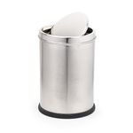 Mumma's LIFE Stainless Steel Swing Dust Bin with Lid| Garbage Bin, Trash Can for Home, Kitchen, Washroom, Bathroom and Offices (Swing Bin 8 * 12inch 09LTR)