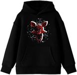 Bioworld Five Nights At Freddy's Foxy And Foxy Silhouette Youth Black Graphic Hoodie-Large