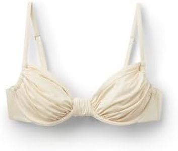 CALZEDONIA Shiny Satin Balconette Swimsuit Top Cream M