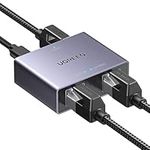 UGREEN Ethernet Splitter, 1 to 2 Gigabit Network Switch, 1000Mbps High-Speed Ethernet Switch, LAN RJ45 Internet Splitter with USB-C Power Cable for PC/Laptop, PS5, Xbox, Modem, Router, TV