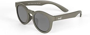 Real Shades Chill Unbreakable Kids Sunglasses - UV Protection Shatterproof Lens Flexible Frame Sunglasses for Kids Boys Girls, Matte Military Olive, Baby 0+