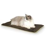 K&H Pet Products Thermo-Kitty Warming Heated Pad for Cat or Small Dog, Machine Washable Cover, Reversible, 63.5cm x 31.75cm, 6w, Mocha