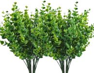 Dekorly Artificial Plants, Plastic Shrubs Faux Flowers Fake Grass Leaves Simulation Greenery Bushes Indoor Outdoor Home Garden Office Yard Verandah Wedding Decoration Planter Filler