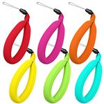 Weewooday 6 Pcs Floating Wrist Strap Waterproof Camera Phone Float Lanyard Foam Floating Band for Camera, Cell Phone, Waterproof Bag, 6 Colors, Yellow, Green, Blue, Red, Rose Red, Orange, approx. 36