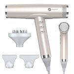 slopehill Professional Hair Dryer with Diffuser, Ionic Hair Dryer,Lightweight Compact Powerful & Fast Salon Blow Dryer with High Speed Brushless Motor, Travel Hairdryer, Women & Men (Ceramic, Stone)