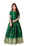 FELIZ THE DESIGNER STUDIO Girls Maxi Length Flared Green Dress Kids