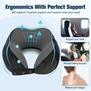 Cirorld Memory Foam Travel Pillow – Neck Support Cushion