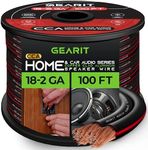 GearIT 18AWG Speaker Wire, Pro Series 18 AWG Gauge Speaker Wire Cable (100 Feet / 30.48 Meters) Great Use for Home Theater Speakers and Car Speakers Black