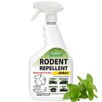 Harris Mice Repellent Spray, Organic Humane Mouse Trap Substitute, 20oz Peppermint and Cinnamon Oil Based Formula for Rodents