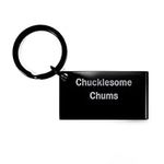 Chucklesome Chums funny shark Keychain, Black, Small