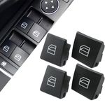 SecosAutoparts 4Pcs Window Switch Button Cap A2049055402 A 204 905 5402 Compatible with Mercedes Benz E-Class E200 E220 E250 E300 C-Class C180 C200 C220 2009 2010 2011 2012 2013 2014 2015 2016