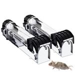 Humane Mouse Trap, Sopito 2 Pack Rat Trap Environmental friendly No Kill Rodent Control Trap Reusable Rat Trap Mole Vole Mice Catcher Mousetrap for Indoor Outdoor Use