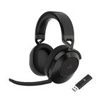 CORSAIR HS65 WIRELESS Multiplatform Gaming Headset with Bluetooth - Dolby Audio 7.1 - Omni-Directional Microphone - iCUE Compatible - PC, Mac, PS5, PS4, Mobile - Carbon