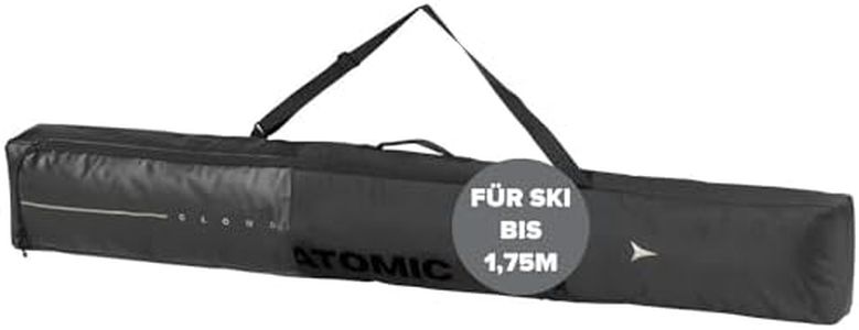 ATOMIC W SKI Bag Cloud Schwarz - 175 cm Lange Skitasche für Ski & Stöcke - Wasser- & schmutzabweisendes Material - Kratzfreier & kompakter Ski-Transport - Inkl. Tragegurt