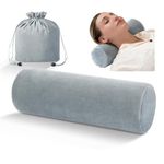 urnexttour Cervical Neck Pillow Memory Foam Cervical Roll Round Pillows Support Lumbar Pillow Grey