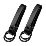 2pcs Duty Belt Key Holder, Stainless Steel Tactical Stealth Belt Loop Key Ring Belt Key Clip for Police Prison Guards Law Enforcement Fire Agencies