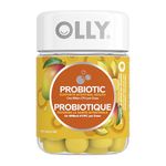 OLLY Probiotic Supplement Mango Chewable Gummy to support gut health with Tropical Mango and other natural flavours 50 gummies