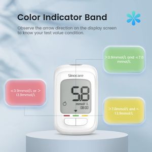 Sinocare Blood Sugar Testing Kit – Glucose Monitor with Test Strips
