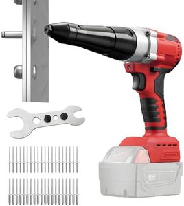 Battery Riveter Compatible with Milwaukee 18 V Brushless Automatic Electric Pop Rivet Pliers LED Automatic Rivet Nut Hand Tool for 3.2/4 mm Rivets (without Battery)