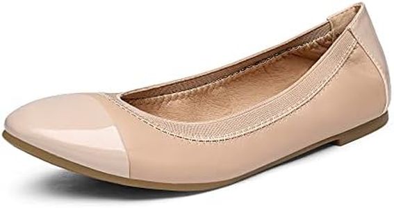 DREAM PAIRS Women's Sole-Flex Ballerina Walking Flats Shoes,Size 6,Nude,Sole-Flex