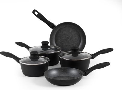 Russell Hobbs Metallic Marble 5-Piece Non-Stick Pan Set – Induction Safe