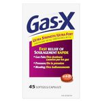 Gas-X Ultra-Strength Softgels for Gas Relief, Bloating, and Pressure, 180mg Simethicone, 45 Count