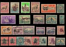 ISC~ South Africa Stamps, 25 Different Old Stamps Only, Rare Used Thematic Stamps on Animals, Buildings, etc., All Genuine Postage Stamps ~ Stampex