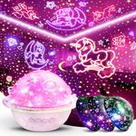 Wootoyz Unicorn Gifts for Girls, Night Light Projector Unicorn Toys for 1-10 Year Olds Girls Sensory Toys for Babies Girls Toys Age 1-10 Year Olds Girls Gifts for 1-10 Year Olds Autism Sensory Toys