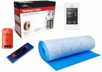 NUHEAT nVent Radiant Floor Heating kit 30 Square Feet, 120 Volt includes - Mapeheat Membrane, AC0056 Touchscreen Programmable Thermostat, N1C030 Heat Cable with Matsense Pro Sensor and Trowel