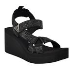 GUESS Women's Dawsin Sandal, Black 001, 10