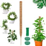 COZCLAM Moss Pole, 1Pcs 63'' Moss Pole for Monstera, Bendable Cheese Plant Support, Coco Coir Pole for Indoor Climbing Plants, Monstera Support, Plant Sticks Support for Creeper Plants Grow Upwards