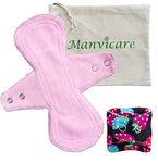 Manvicare Reusable Cloth Panty Liner with Wings - 1 Pantyliner for Daily Use & Low Menstrual Flow Size 200mm