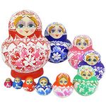 YAKELUS 10pcs Russian Nesting Dolls Matryoshka handmade1074