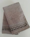 Sue Rossi Ltd 100% Portuguese Cotton Guest Towels Hand Kitchen Towel Face Cloth 30 x 50 cm Pack Of 2 (Dark Silver - Steel Grey)