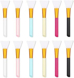 Silicone Face Mask Brush, Mask Beauty Tool, Soft Silicone Facial Mud Mask Applicator Brush 12 Pcs.