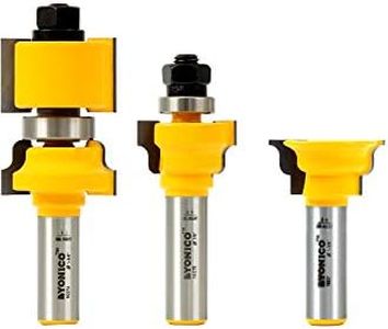 Yonico Window Sash Router Bits Set 3 Bit 1/2-Inch Shank 18327