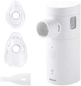 OMRON MicroAir Move | Leises mobiles Inhalationsgerät | Inhalator für Erwachsene & Kinder mit 2 Maskengrößen & Mundstück, Husten & Erkältung, USB-C aufladbar