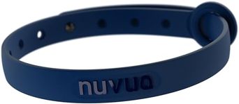 Breakaway Cat Collar - Soft, Comfortable, and Lightweight Safety Buckle Collar with Name Tag Ring for Outdoor Cats and Sensitive Skin Kittens by Nuvuq (6 ⅞" to 10 ¼", Dark Blue)