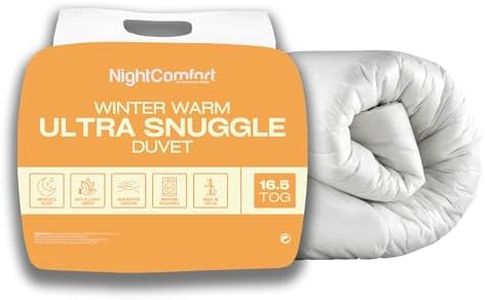 Night Comfort Easy Care 16.5 Tog Winter Double Duvet Quilt - Ultra Snuggle Anti Allergy Extreme Warm Goose Down Alternative Duvet for Modern Bedding - (200cmx200cm, White)