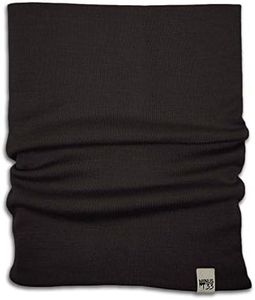 Minus33 - Midweight Neck Gaiter - 100% Merino Wool - Multipurpose Headwear - Skiing Neck Warmer - Winter Face Mask - Black Moisture Wicking Neck Wear