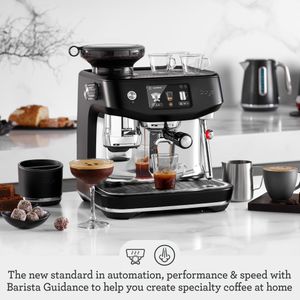 Sage The Oracle Jet Professional Coffee Machine, Black Truffle – 2.3L, 14 Pre-Sets, Manual & Auto Milk Frother, Knock Box