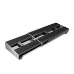 D'Addario XPND Pedal Board - Guitar Pedal Board that Expands - Pedal Boards for Guitars - 1 Row, Lightweight, Durable Aluminum Pedalboard - Pre-Applied Loop Velcro for Swapping Pedals