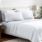 Queen Sheet Set - 6 Piece Set - Hotel Luxury Bed Sheets - Ultra Soft - Deep Pockets - Easy Fit - Cooling & Breathable Sheets - No Wrinkles - Cozy - White - Queen Sheets - 6 PC