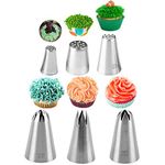 Symphony Wire Tips, Stainless Steel Icing Piping Nozzles For Pastry Fondant Tools (grass & flower)