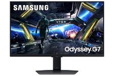 Samsung 27"(68.5cm) Odyssey G7 4K Smart Gaming Monitor|UHD 3840 x 2160|Fast IPS panel|144 Hz|1ms|OTT Apps|VESA DisplayHDR400|Speakers|FreeSync Premium|LAN|WiFi|Bluetooth|HAS Pivot|LS27DG700EWXXL|Black