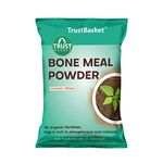 TrustBasket Organic Bone Meal for Plants Home Gardening | Steamed Bone Meal | Rich in Phosphorus and Calcium | Natural Plant Fertilizer| - 450 Grams (Set of 1)